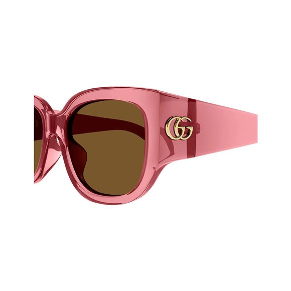 New Women\'s Gucci Transparent Red Sunglasses